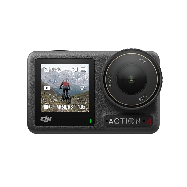 Cámara de acción DJI Osmo Action 4 con su montura magnética de liberación rápida