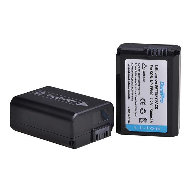 Par de baterías DuraPro NP-FW50 para cuerpos Sony sin espejo