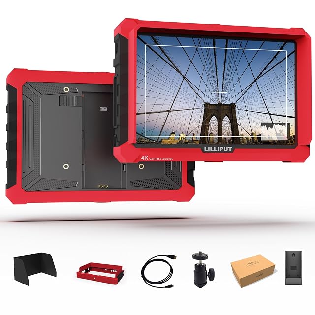 LILLIPUT A7S en su funda de silicona con la visera integrada y su rueda