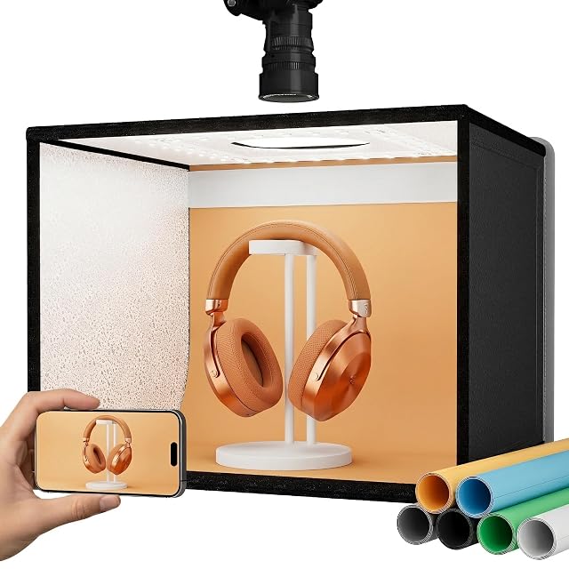 Carpa de luz RaLeno con el panel frontal retirado, iluminada por sus tiras LED interiores