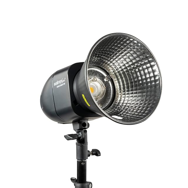 Cabeza de flash de estudio Walimex pro Newcomer 100 II negra con su bayoneta Bowens hacia delante
