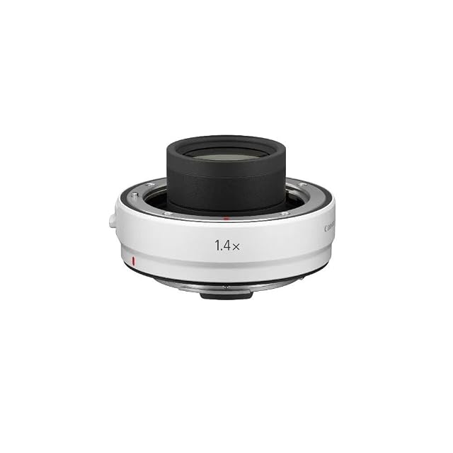 Canon Extender RF 1.4x en gris claro con sus dos tapas y su estuche